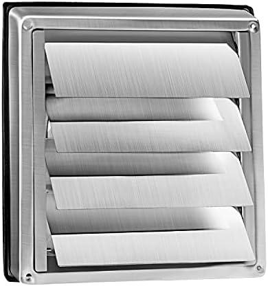 FRESH SPEED 4 Inch Stainless Steel Dryer Vent Cover - Air Vent Gravity Moving Flap Grille 2 Pack