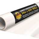 Dura-Gold Carpet Protection Film, 24-inch x 50-Foot Roll, Clear Plastic Carpet Protector, Self-Adhesive Plastic for Temporary Stair, Rug, and Floor Protection