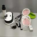 Cordless Electric Mop, Floor Cleaner with LED Headlight & Water Sprayer, Up to 60 Mins Detachable Battery, Dual-Motor Powerful Spin Mop, 300ML Water Tank for Multi-Surface, Self-Propelled (White)