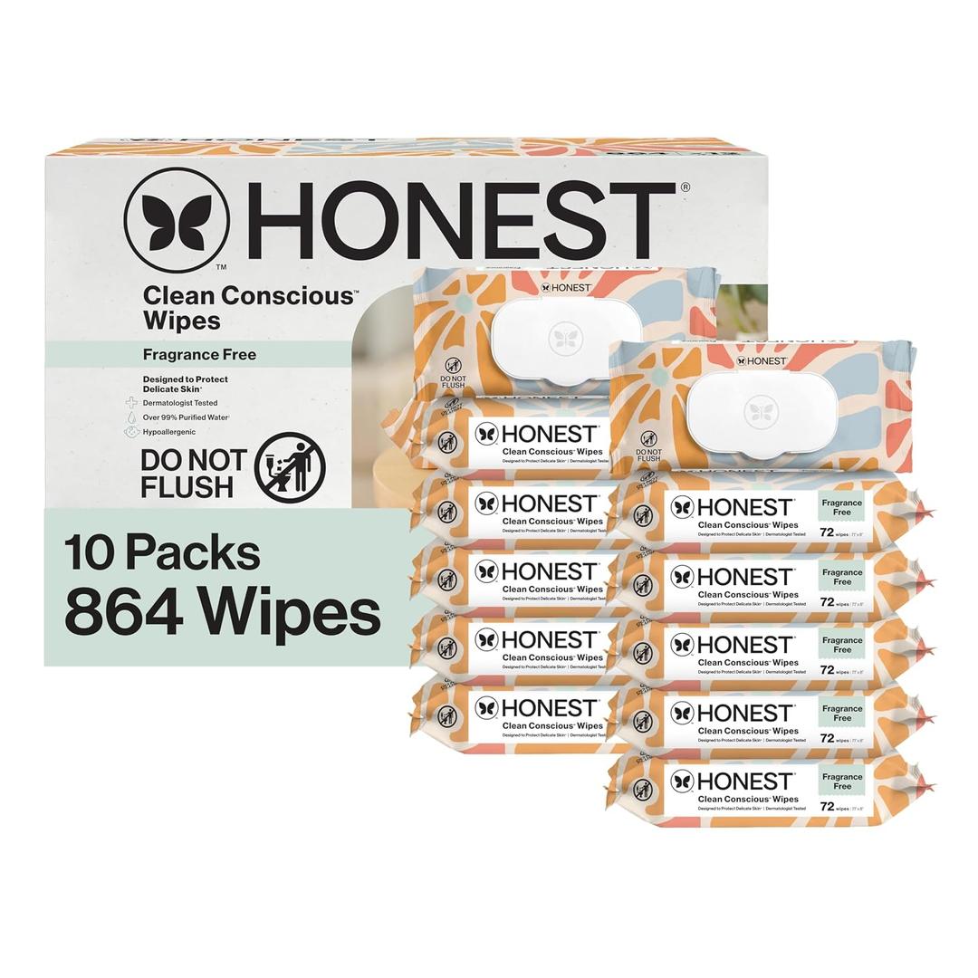 The Honest Company Multi-Use Baby Wipes, Sunburst, 864 Count
