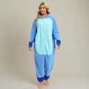 Wishliker Unisex Adult Onesie Pajamas Animal Onesies Women Men Christmas Halloween Cosplay Costume Sleepwear (Blue, XL)