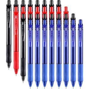 32 Pcs Retractable Gel Pens Fine Point (0.5mm) Rollerball Pens for Smooth Writing Women Men Gifts, (Black&Red&Blue Ink) for Journaling School and Office Supplies Use