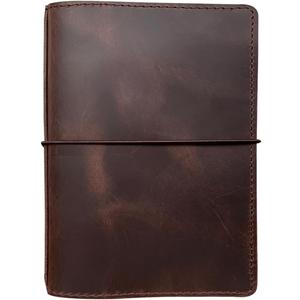 Travelers Notebook Cover with Inner Pockets, Card Slots and Pen Holder, B6 Size, Dark Brown