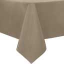 sancua 100% Waterproof Rectangle PVC Tablecloth - 60 x 84 Inch - Oil Proof Spill Proof Vinyl Table Cloth, Wipe Clean Table Cover for Dining Tables, Buffet Parties and Camping, Khaki