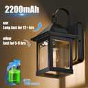 2 Pack Solar Outdoor Wall Lights for Fence Front Door Waterproof Dusk to Dawn Motion Sensor LED Sconce with 3 Modes,3000K E26 Bulb Included,Exterior Porch Lamps Wall Mount Patio Decorative