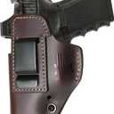 Leather Holster for Glock 17 19 43X fits Taurus G2C G3 G3C for M&P 9mm Shield fits Sig P365 P230 for LCP Security 9 fits Springfield Hellcat/XD -Optics Ready Adjustable Retention, IWB-Left Hand