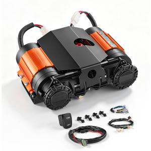 VEVOR 12V Dual-Cylinder Air Compressor 1HP 4.73 SCFM Portable Tire Inflator