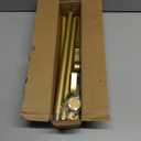 Lootkell Modern Gold Curtain Rods for Windows 28 to 48 Inches Adjustable Length Heavy Duty 1" Diameter Window Curtain Rod with Decorative Finials for Outdoor Bedroom Kitchen Living Room