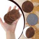 20 Pcs Leather Patches for Hats 2.4" x 2.4" Leather Hat Patches Brown Leatherette for Laser Engraving, Custom Fabric Repair and Sewing Laser Accessories for DIY Hats Backpacks