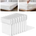 Bed Sheet Holders for Corners - 8Pcs USA Patented Heavy Duty Fitted Bedlock Sheet Holders Keep Sheets Firm & Tight,Secure All Mattress Edges and Corners,No Loose Sheets,Easy Installation