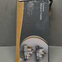 VOLPONE Corner Shower Shelves with Hooks Shower Storage Rack Rustproof Tub Organizer Drill Free (adhesive mounting, no suction cup) Shampoo Holder Wall Mount Corner Shower Caddy (3-Pack, Silver)