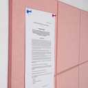 Large Cork Board Alternative 36" X 24" Bulletin Board - 6 Pack Removable Felt Wall Tiles with 30 pushpins, Large Cork Boards for Walls Cork Board for Office Pin Board Tack Board - Pink