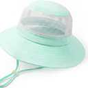 Kids Sun Hat UPF 50+ Summer Bucket Hat Lightweight Outdoor Beach Hat Adjustable for Boys Girls (Blue)