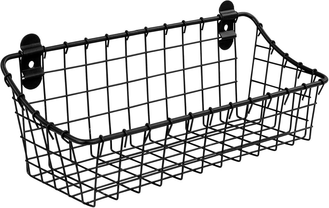Vintage Living Cabinet & Wall Mount Basket - Small