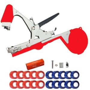 Plant Tying Machine Taper Tool Garden Plant Tape Tool for Grapes, Raspberries, Tomatoes and Vining Vegetables, Comes with 21Rolls of Tapes and 1 Box of Staple (red)