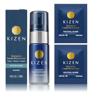All-in-One | Face Moisturizer for Men | Anti Aging Face Cream for Men with Oak Extract | Anti Wrinkle Cream & Facial Moisturizer (Kyoto Blend, 0.68 fl oz / 20ml + 2 Neutral Blend Sachets)