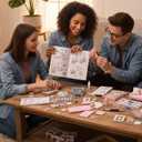 DIY Miniature House Kit: Sweet Time House, Parent-Child Craft Fun, Shelf Display with Details (Warm Pink,Filled with The Happyness of Life)