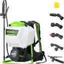 Greenworks 80V 4 Gallon Battery Powered Backpack Sprayer with 5 Tips, 70PSI Pressure-Weed Killer, Pest Control, Sanitizing & Garden Spraying, Cordless High-Pressure Sprayer Commercial Use, Tool Only
