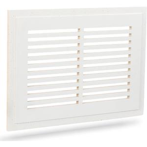 PermaFlow PF14 Permanent Flush Mount Air Return Vent Cover 14" x 8" by Luxairy Vents - Paintable, Durable Cement Board & Galvanized Steel, for Ceilings & Walls, No Visible Grille