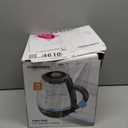 Chefman 1.7-Liter Electric Tea Kettle w/ Borosilicate Glass and Automatic Shutoff - Black