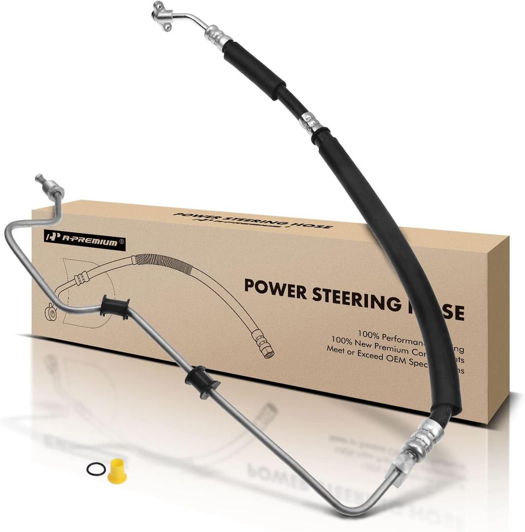 A-Premium Power Steering Pressure Hose Line Assembly Compatible with Honda Accord 2008-2012, Crosstour 2012-2015, 2.4L, with O-ring, Pump To Rack/Gear