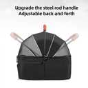 Pet Stroller for Medium Small Dogs/Cats - 4 Wheels Foldable Dog Stroller with Storage Basket,Dog/Cat Carrier,Adjustable Handle,Folding Puppy Carrier Suitable for Traveling with Cats and Dogs (Black)