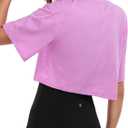 HeyNuts Pima Cotton Crew Neck Crop T-Shirts (L)