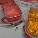14x LED Trailer Marker Lights, Double Bullseye 10 Diodes Clearance Light Red/Amber, 4x2 inch Tiger Eye/Double Bubble Waterproof Rectangular LED Side Marker Light For RV Truck Camper etc