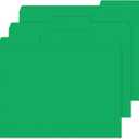 File Folders,IntoJoy 120 Pack Colored File Folder Letter Size, 1/3 Cut Tab Filing Folders for Office School Business File Document Organization,Green