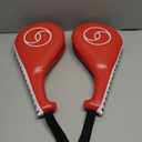 Juvale Taekwondo Kick Pad - Red, 15 x 2.5 x 7.5 in, 2 Pack - Martial Arts Training Equipment & Taekwondo Sparring Gear - Karate & Kickboxing Pads with Wrist Straps & Impact Boards