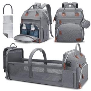 DERJUNSTAR Diaper Bag Backpack Large Capacity Baby Diaper Bag with Changing Pad, Waterproof Travel Backpack for Boys & Girls, Multi-Function Baby Bag with USB Charging Port, Grey DERJUNSTAR Diaper Bag Backpack Large Capacity Baby Diaper Bag with Changing Pad, Waterproof Travel Backpack for Boys & Girls, Multi-Function Baby Bag with USB Charging Port, Grey