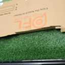 Dog Grass Large Potty Patch, Dog Litter Boxes Artificial Grass Bathroom Turf for Pet Training, Washable Puppy Pee Pad, Perfect Indoor/Outdoor Portable Potty Pet Loo (Tray system-35"X22.6")