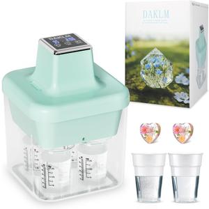 DAKLM Large-Capacity Resin Bubble Remover, Eliminate 99% Bubble in 8-12 Minutes, 95kPa Vacuum Chamber - Auto Vent, Resin Airless Machine for Epoxy Resin, UV Resin, Silicone, Art Crafts, Jewelry Making