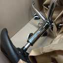 KKTONER Rolling Saddle Stool PU Leather Swivel Adjustable Rolling Stool with Wheels Salon Chair Black