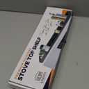 Silicone Magnetic Over the Stove Shelf for Back of Stove - Magnetic Stove Top Shelf and Over Stove Shelf, Over Oven Shelf for Top of Stove, Over the Stove Spice Rack, Includes 6 Extra Plates (Black)