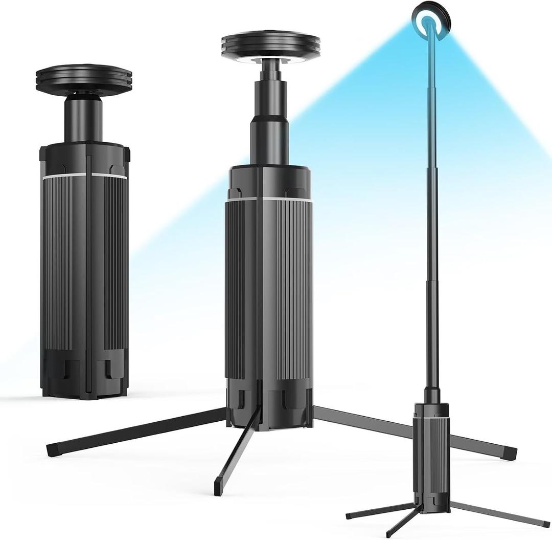 Camping Light 1PCS, Camping Lantern Rechargeable, Led Work Light with Stand Battery Powered 10800mah, Portable Camping Lamp and Flashlight, Camping Lights for Hiking, Camping, Fishing
