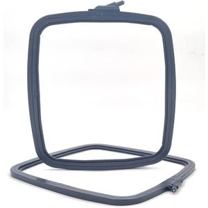 Nurge Square Embroidery Hoop - Plastic Cross Stitch Frame for Needlepoint & Embroidery - Adjustable Craft Hoop - Anthracite - No:4 (Large)
