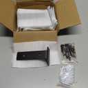 Jamiikury Floating Shelf Brackets Heavy Duty, Square Shelving Brackets, Metal Floating Shelf Supports, Black Wall Mount Brackets 4 Pack