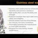 2 x Kabel-Elektro 4 Ft. washing machine hoses Set (Straight / 90 deg.). Wide internal Diameter, 3/4 inches connector compatible NPT faucets and washing ports, Stainless Steel, PVC