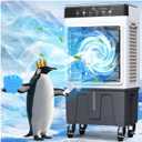 Swamp Cooler Air Conditioner with Dry Burn Protection, 4000 CFM Evaporative Air Cooler with 8-Gal Water Tank, 4 Modes, 3 Speeds, Remote, 12H Timer, Portable Windowless AC for Bedroom Home Office