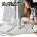 EVA Baby Changing Pad,Portable Changing Pad for Changing Diaper and Dresser, Waterproof, Soft, Lightweight, Baby Ergonomic Design, Fits All Changing Table with Height Line (Gray)