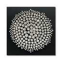 Art Abstract Oil Painting Modern Art Oil on Canvas Wall Art Deco 24x24 inches, Black and White