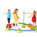 GONGE Build N' Balance Advanced Set - Complete Balance Course for Sensory Exploration and Balance Training - Set of 23 Pieces
