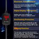 10W Mini Aquarium Heater 5V/2A USB Betta Heater for up to 1 Gallon Tanks, Alumina Ceramic Fish Tank Heater Turtle Heater with Dry-Run & Overheat Protection