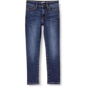 Amazon Essentials Boys Stretch Slim-Fit Jeans (7, Dark Wash)