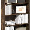 Furinno Basic Book Shelf, 6-Tier Bookcase with Open Shelf, Bookshelf, Cube Storage Organizer, 7 x 24 x 53, for Living Room, Bedroom, Home Office, Amber Pine