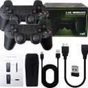 M8 Retro Gaming Console 64G Wireless Game Stick TV Console with Built-in 20000+ Games, 4K HDMI Output, Plug and Play, 9 Emulators, 2.4G Wireless Controller Gamepad for Christmas Birthday Gifts