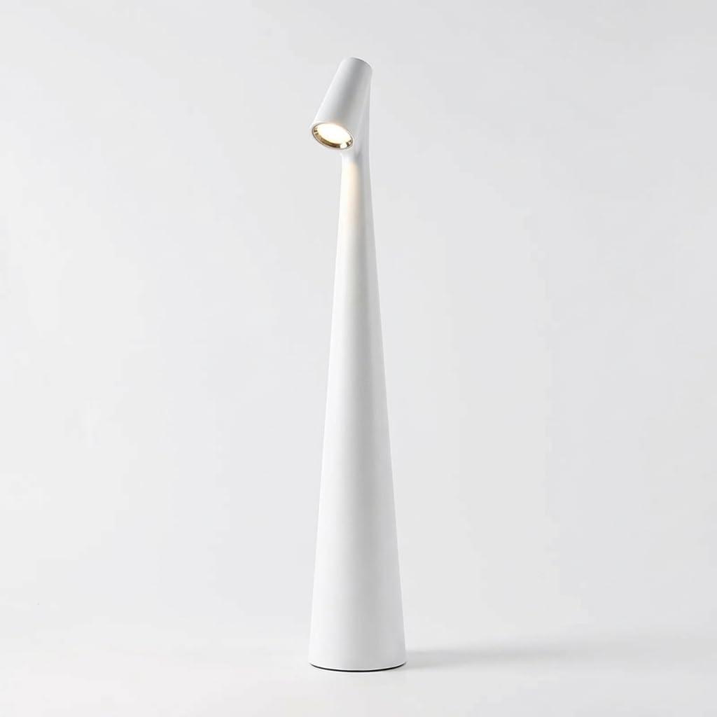 Cordless LED Table Lamp, 2000mAh Rechargeable Battery Powered Desk Lamp with Touch Control, 3 Color Modes & Stepless Dimming, Portable Minimalist Bedside Lamp (White)