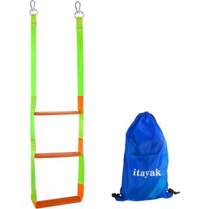 Boat Rope Ladder, 3 Step Heavy Duty Climbing Boat Ladder for Inflatable Boats, Fishing Boats, Sailboats, Kayaks, Tree Houses, and Outdoor Activities (3 Step)