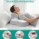 Bed Wedge Pillow for Headboard, 2026 Upgraded 2nd-Gen 10 Inch Memory Foam Wedges for Sleeping Apnea, Acid Reflux, Snoring & Back Pain Relief, Cervical Neck Pillows, Ergonomic Pillow for Couch or Floor